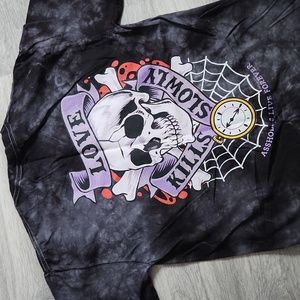 Brand new Alf love kills slowly t shirt medium acid wash